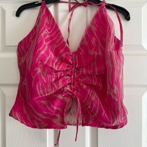 Cute pink halter top